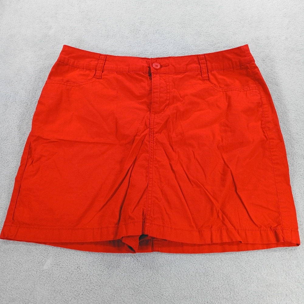 St. John's Bay Womens Skort Red Size 12 Built-in Shorts Active Casual